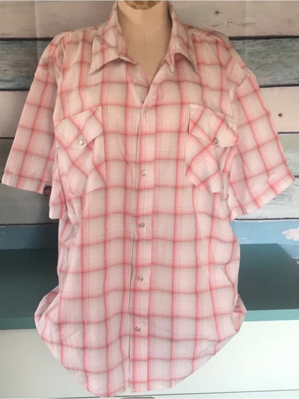 OCN Argentina short sleeve cotton blend snap front
